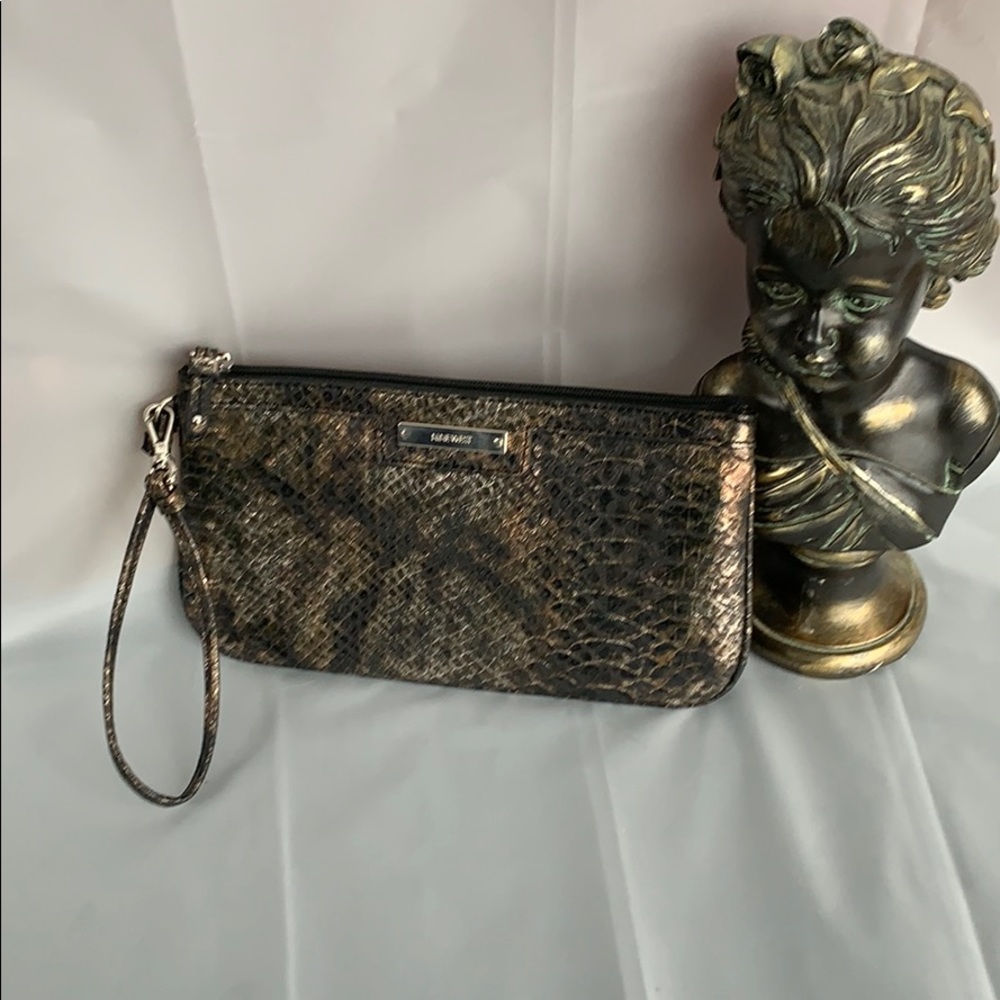 Nine West Snakeskin Wristlet Clutch